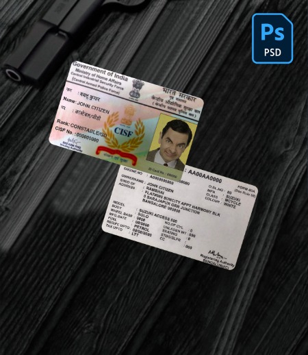 India CISF driving license PSD